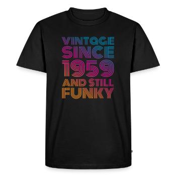 Born 1959 Retro 63 Birthday Gift - Men's Premium Organic T-Shirt - black - Front - Nico (187cm)