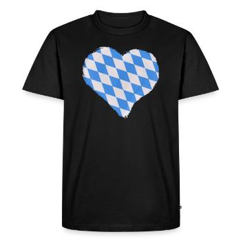 Bavaria Flag Used Look Bavarian Flag Vintage - Men's Premium Organic T-Shirt - black - Front - Nico (187cm)