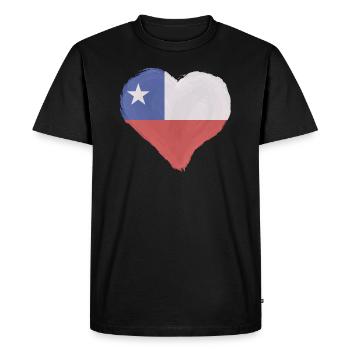 Chili Drapeau Amérique du Sud Drapeau chilien Vintage - T-shirt Premium bio Homme - noir - Devant - Nico (187cm)