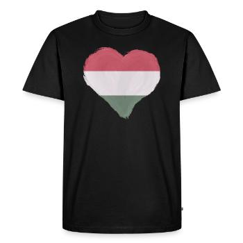Hungary Flag Hungarian Flag Balaton Hungary - Men's Premium Organic T-Shirt - black - Front - Nico (187cm)