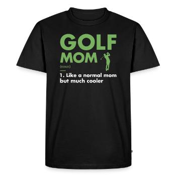Sport Maman Définition Golf - T-shirt Premium bio Homme - noir - Devant - Nico (187cm)