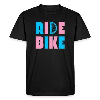 Ride Bike Rim Bike Idée Cadeau Vélo De Montagne - T-shirt Premium bio Homme - noir - Devant - Nico (187cm)