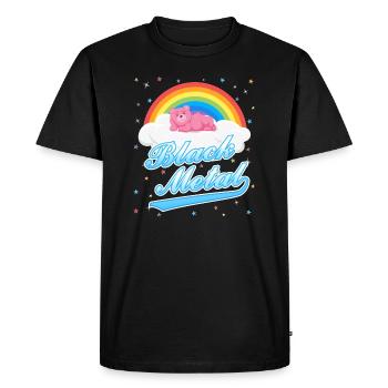 Teddy en métal noir - T-shirt Premium bio Homme - noir - Devant - Nico (187cm)