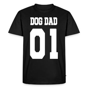 Dog DAD - Men's Premium Organic T-Shirt - black - Front - Nico (187cm)