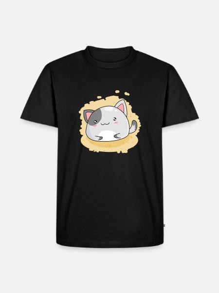 Kawaii chat - T-shirt Premium bio Homme - noir