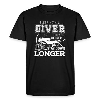 Plongée sous-marine avec un plongeur - T-shirt Premium bio Homme - noir - Devant - Nico (187cm)