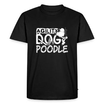 Chien d'agilité caniche - T-shirt Premium bio Homme - noir - Devant - Nico (187cm)