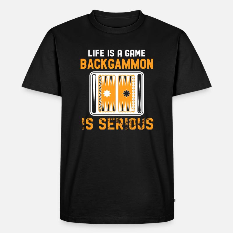 Backgammon Backgammon ist ernst - Männer Premium Bio T-Shirt - Schwarz