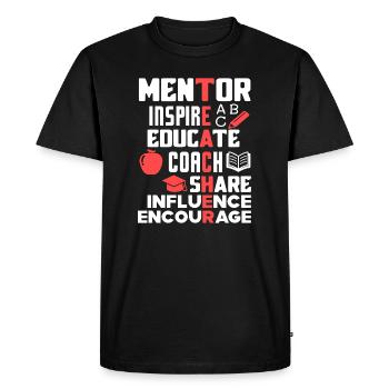 Enseignant Mentor Inspire Educate - T-shirt Premium bio Homme - noir - Devant - Nico (187cm)