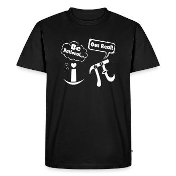 Pi Day Pi Get Real Irrational - Men's Premium Organic T-Shirt - black - Front - Nico (187cm)