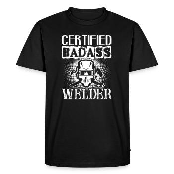 Soudeur Badass Welder - T-shirt Premium bio Homme - noir - Devant - Nico (187cm)