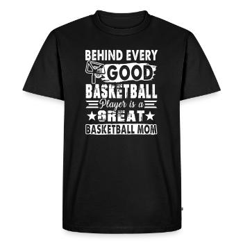 Basketball Proud Basketball Mom - Men's Premium Organic T-Shirt - black - Front - Nico (187cm)