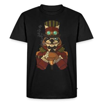 Steampunk Paresseux - T-shirt Premium bio Homme - noir - Devant - Nico (187cm)