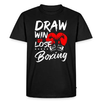 Match nul, victoire ou défaite, boxe - T-shirt Premium bio Homme - noir - Devant - Nico (187cm)