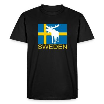 Suède Suède pays idée cadeau orignal - T-shirt Premium bio Homme - noir - Devant - Nico (187cm)