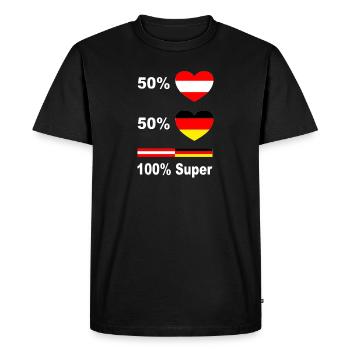 Austria Germany gift idea - Men's Premium Organic T-Shirt - black - Front - Nico (187cm)