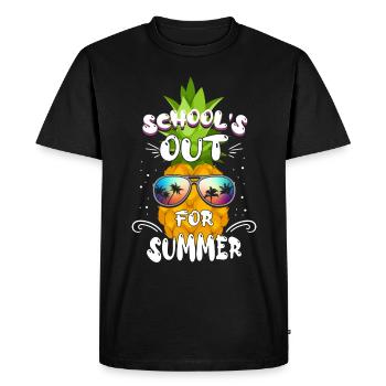 Les écoles sortent pour l’ananas d’été Dernier jour d’école - T-shirt Premium bio Homme - noir - Devant - Nico (187cm)
