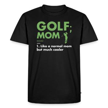 Sport Maman Définition Golf - T-shirt Premium bio Homme - noir - Devant - Nico (187cm)