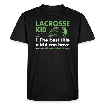 Sport Kid Definition Lacrosse - Men's Premium Organic T-Shirt - black - Front - Nico (187cm)