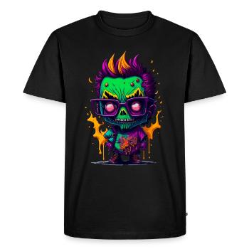 Zombie cool coloré - T-shirt Premium bio Homme - noir - Devant - Nico (187cm)