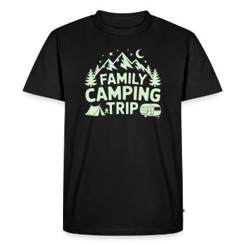 Vacances en famille Camping Voyage Nature Camping Campers - T-shirt Premium bio Homme - noir - Devant - Nico (187cm)