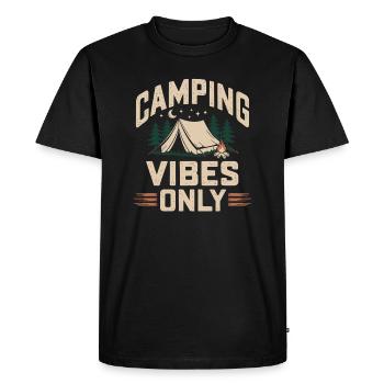 Camping Vibes Camping Campfire Adventure Camper - Men's Premium Organic T-Shirt - black - Front - Nico (187cm)
