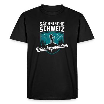Saxon Switzerland Climbing Saxony Hiking Bastei - Men's Premium Organic T-Shirt - black - Front - Nico (187cm)