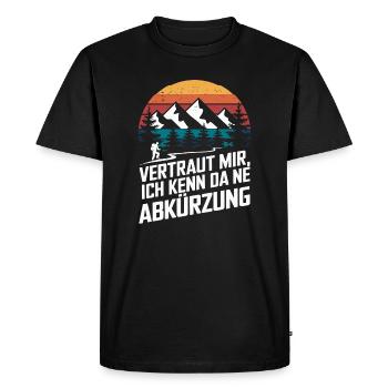 Ne Abbreviation Hiking Climbing Alps Guide Instructor - Men's Premium Organic T-Shirt - black - Front - Nico (187cm)