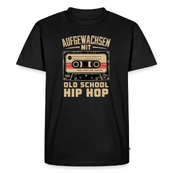 Hip Hop Gangster Cassette Graffiti Music Rap 90s - Men's Premium Organic T-Shirt - black - Front - Nico (187cm)