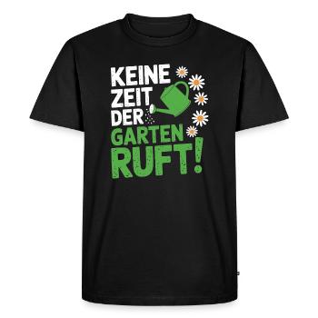 No Time The Garden Calls Weed Plucking Gardener - Men's Premium Organic T-Shirt - black - Front - Nico (187cm)