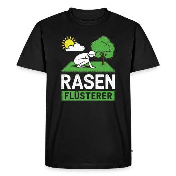 Lustre de pelouse jardinier herbe caressant pelouse drôle - T-shirt Premium bio Homme - noir - Devant - Nico (187cm)