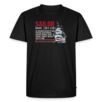 Sailor Defenders Of Freedom - Men's Premium Organic T-Shirt - black - Front - Nico (187cm)