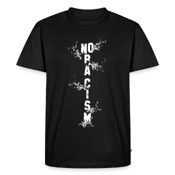 Pas de racisme - T-shirt Premium bio Homme - noir - Devant - Nico (187cm)