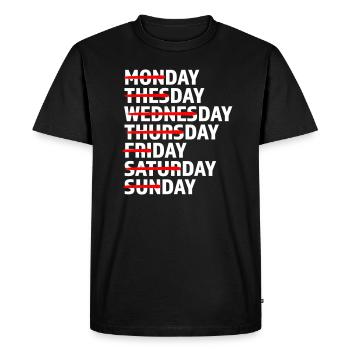Tous les jours Jour Jour - T-shirt Premium bio Homme - noir - Devant - Nico (187cm)