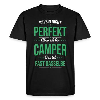 Je ne suis pas parfait, mais je suis un campeur - T-shirt Premium bio Homme - noir - Devant - Nico (187cm)
