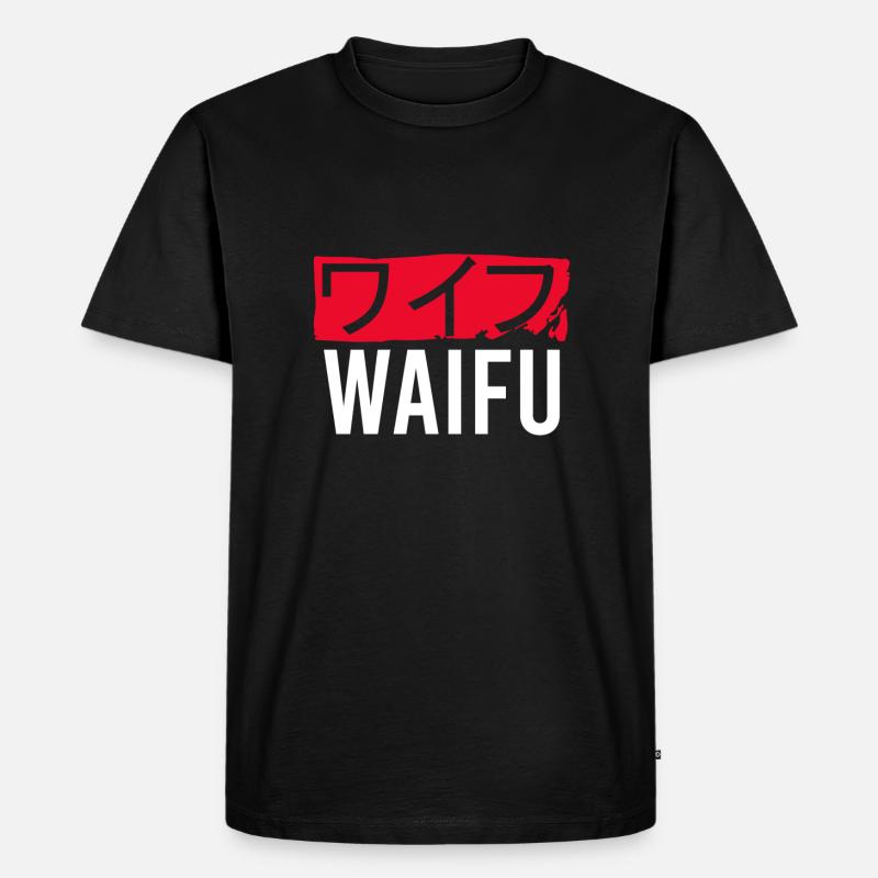 Waifu - Männer Premium Bio T-Shirt - Schwarz