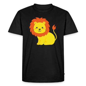 Lion - Men's Premium Organic T-Shirt - black - Front - Nico (187cm)