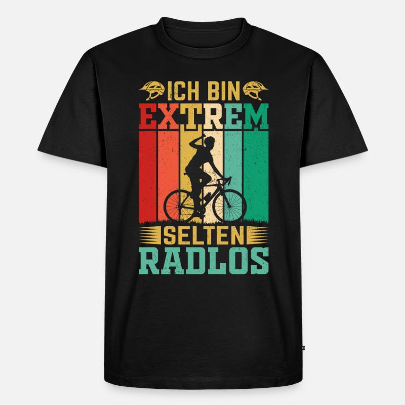 Ich bin extrem selten Radlos Radfahrer Geschenk - Männer Premium Bio T-Shirt - Schwarz
