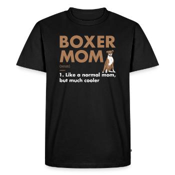 Définition de Boxer Mom - T-shirt Premium bio Homme - noir - Devant - Nico (187cm)