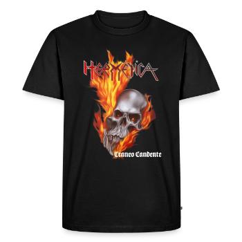 Crâne chaud hermétique - T-shirt Premium bio Homme - noir - Devant - Nico (187cm)