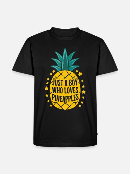 Pineapple tropical hawaiian fruit - Men's Premium Organic T-Shirt - black