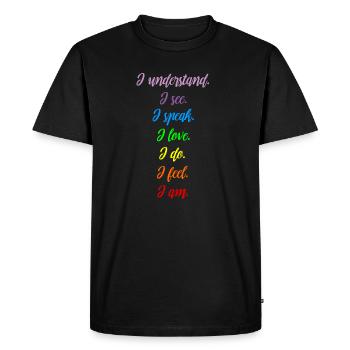 Chakra Meditation Balance T-Shirt I Spirituality - Men's Premium Organic T-Shirt - black - Front - Nico (187cm)