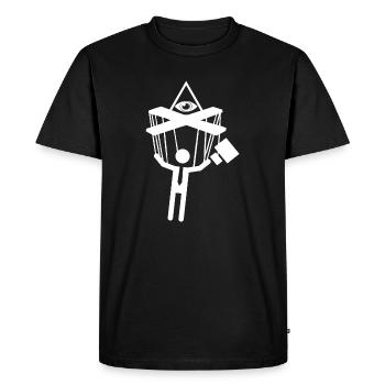 Gift pyramid sun eye Illuminati Egypt - Men's Premium Organic T-Shirt - black - Front - Nico (187cm)