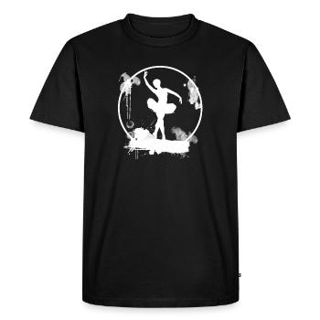 Ballerina Dancer Elegant White - Men's Premium Organic T-Shirt - black - Front - Nico (187cm)