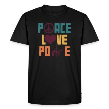 Tee shirt Danse de perche Danse de la paix - T-shirt Premium bio Homme - noir - Devant - Nico (187cm)