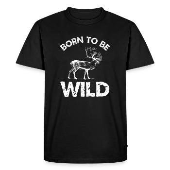 T-Shirt Born To Be Wild Deer Hunter - T-shirt Premium bio Homme - noir - Devant - Nico (187cm)