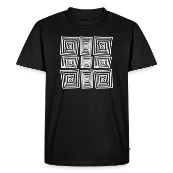 Illusion Optical Illusion T-Shirt Funny - Men's Premium Organic T-Shirt - black - Front - Nico (187cm)