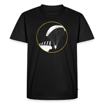 Chemise cadeau Evolution paramoteur - T-shirt Premium bio Homme - noir - Devant - Nico (187cm)