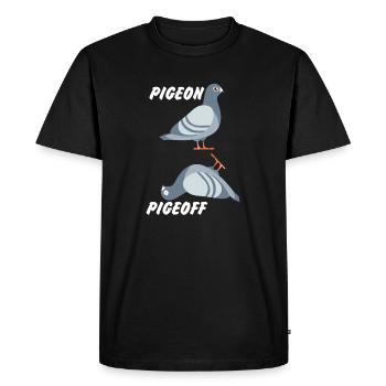 Pigeon Pigeon Pigeon cadeau - T-shirt Premium bio Homme - noir - Devant - Nico (187cm)