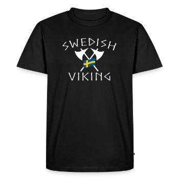 Suédois Viking Suédois Viking Suède - T-shirt Premium bio Homme - noir - Devant - Nico (187cm)